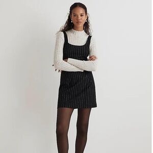 Madewell Black Pinstripe Dress